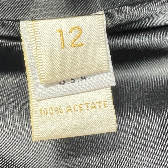 FLEURETTE Black Loro Piana Wool Long 3 Button Women's Coat Size 12 Made in USA - Picture 9 of 11